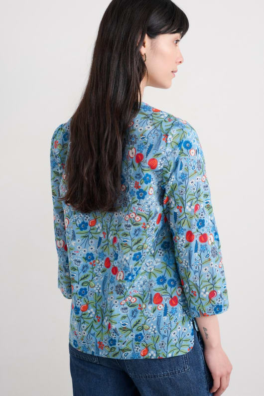 wasserfarben skizze 34 sleeve top in gots-zertifizierte bio-baumwolle