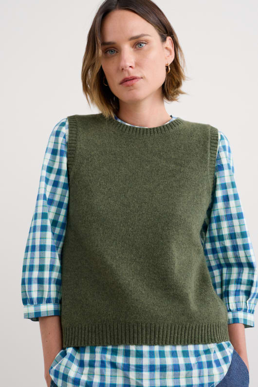 rose garden check shirt in gots-zertifizierte bio-baumwolle