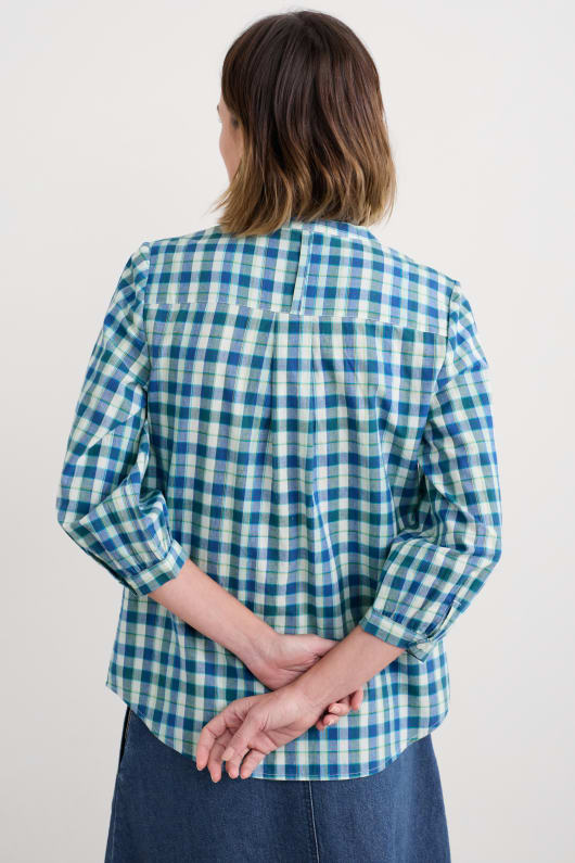 rose garden check shirt in gots-zertifizierte bio-baumwolle