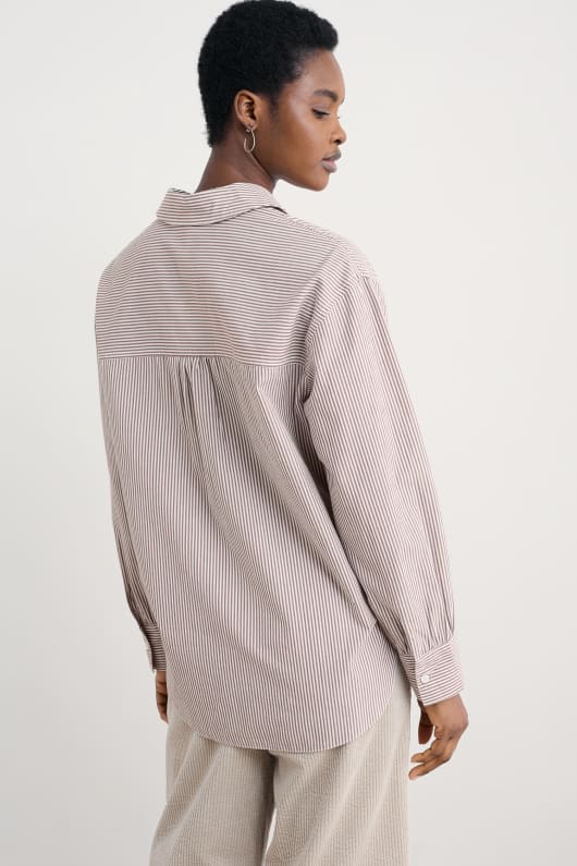 sea path oversized poplin shirt