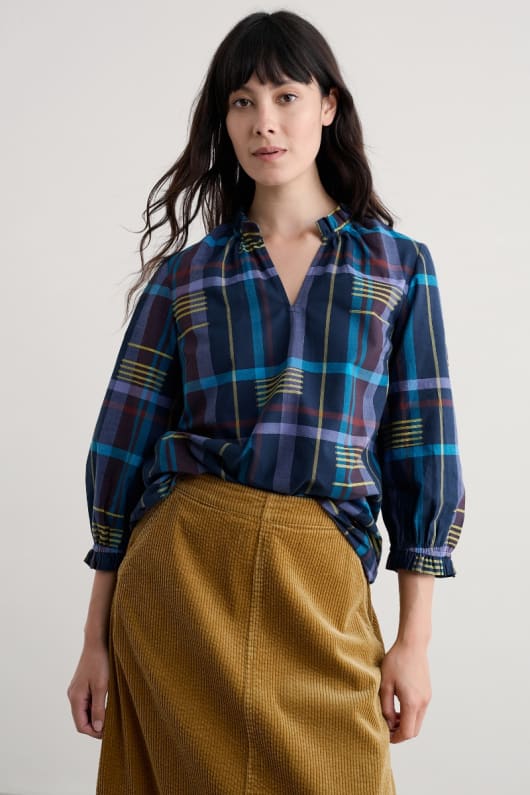 aggie notch neck top