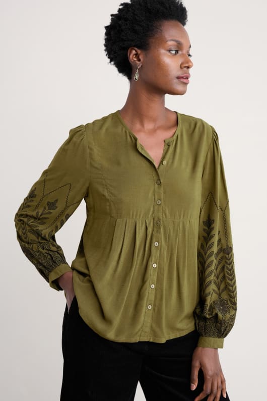 high-woods-blouson sleeve shirt