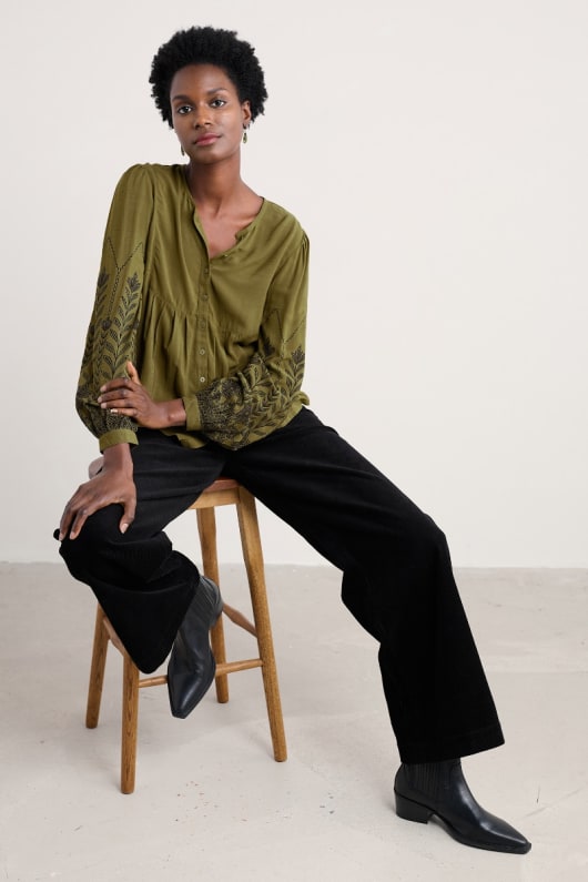 high-woods-blouson sleeve shirt