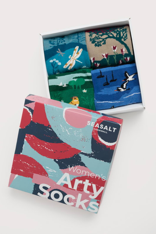 geschenkbox mit 4 frauen scenic arty socken