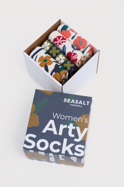 geschenkbox mit 4 frauen floral arty socken