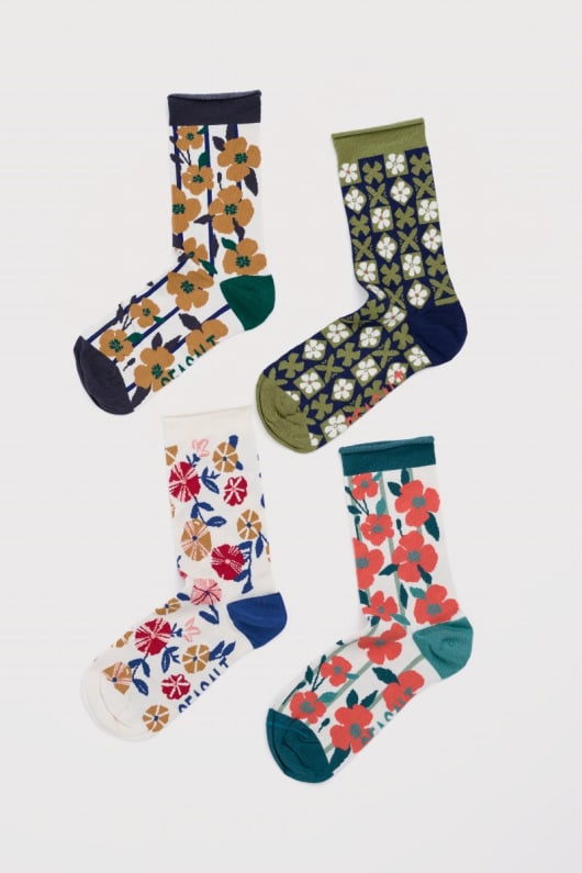 geschenkbox mit 4 frauen floral arty socken