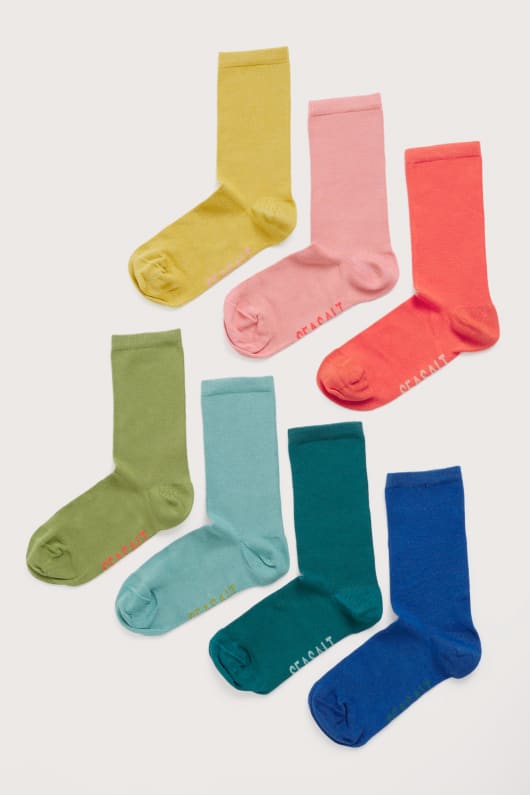 geschenk-box von 7 women s arty socks plain