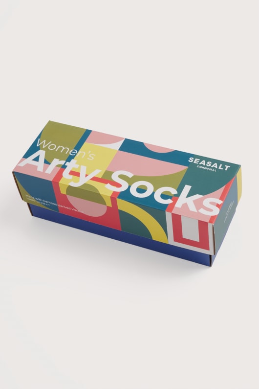 geschenk-box von 7 women s arty socks plain