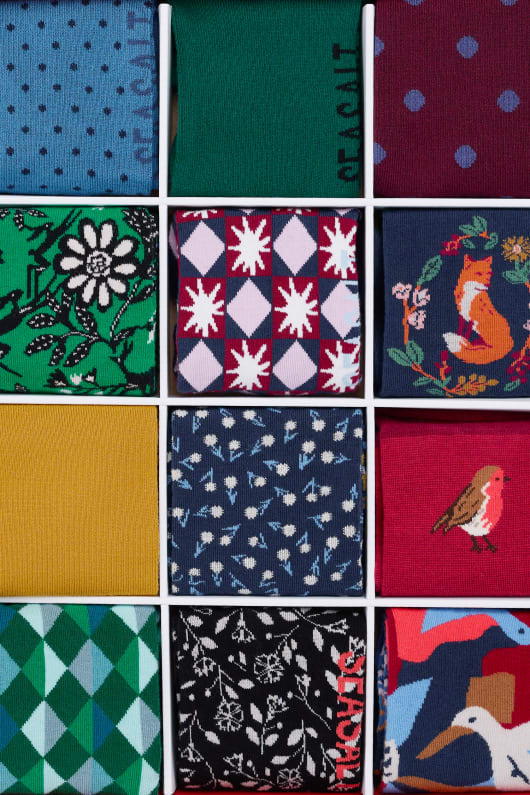 12 socken von weihnachten adventskalender