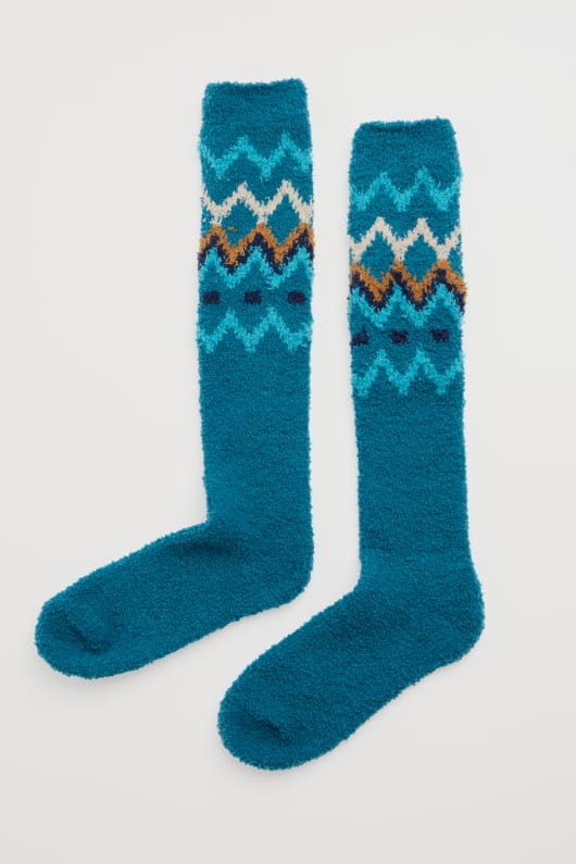 women s lange fluffies socken