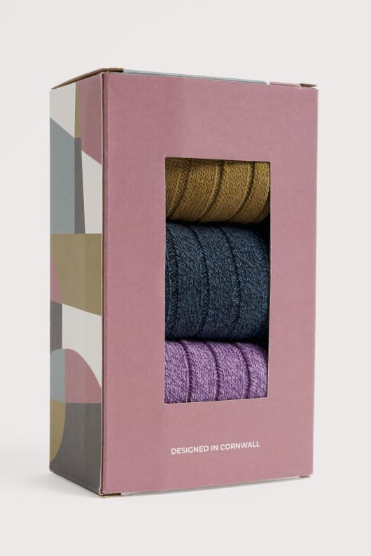 geschenk-box von 3 frauen bloomin gute socken