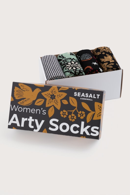 geschenkbox mit 4 frauen funkeln arty socken