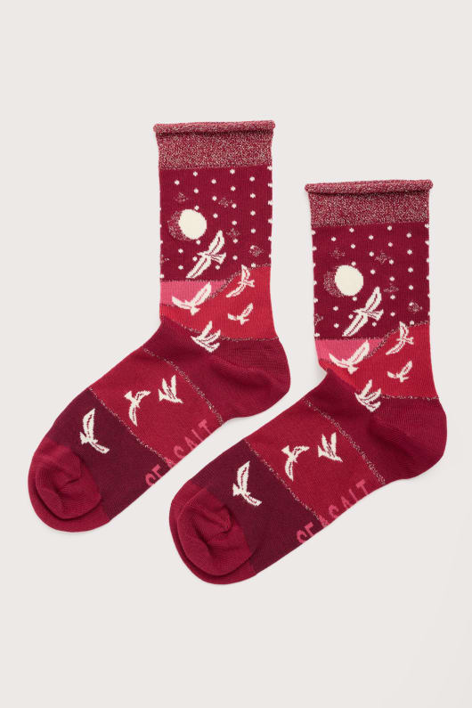 verschneiten szenen socken