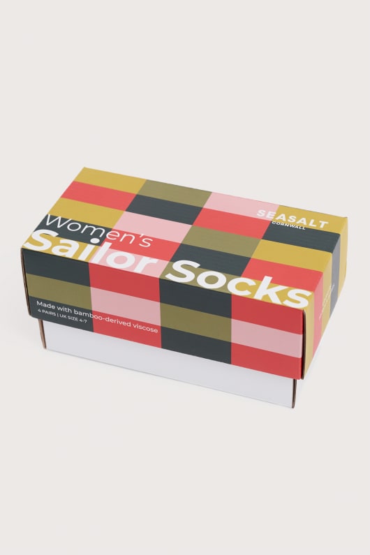 geschenkbox mit 4 frauen matrosen socken