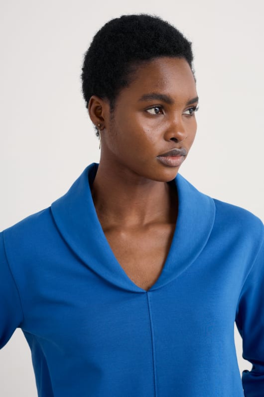 knoten berry shawl neck sweatshirt