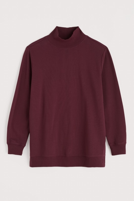 bremble bio-baumwolle rollkragen sweatshirt