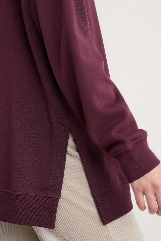 bremble bio-baumwolle rollkragen sweatshirt