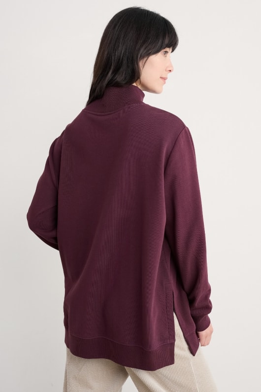 bremble bio-baumwolle rollkragen sweatshirt