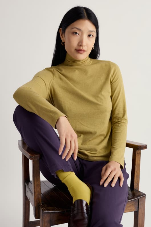 landing roll neck top in gots-zertifizierte bio-baumwolle