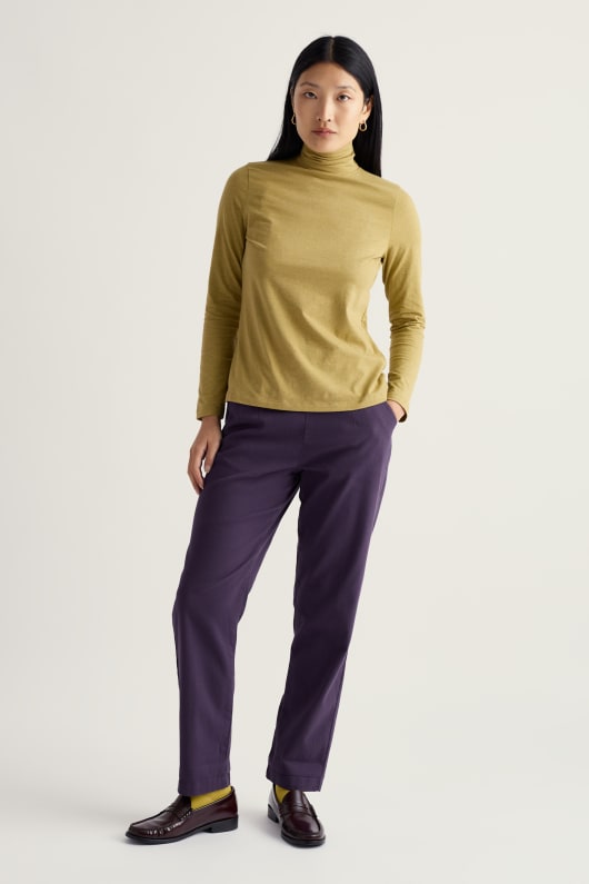 landing roll neck top in gots-zertifizierte bio-baumwolle