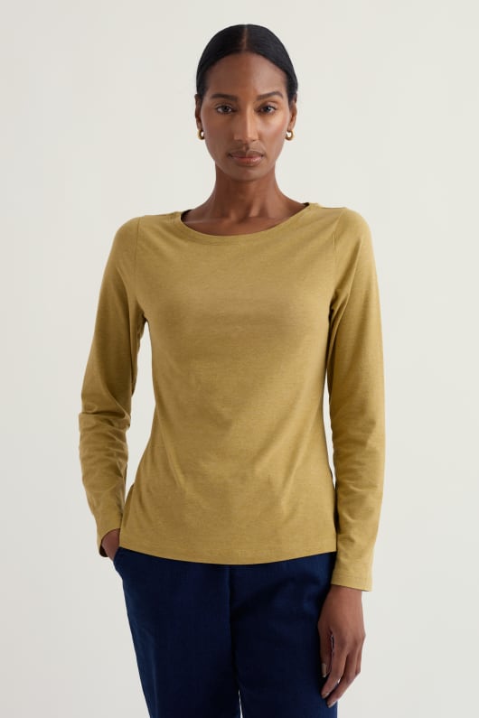 staffelei langarm top in gots-zertifizierte bio-baumwolle jersey