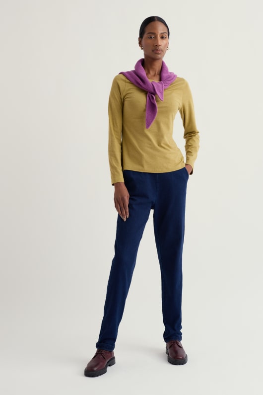 staffelei langarm top in gots-zertifizierte bio-baumwolle jersey