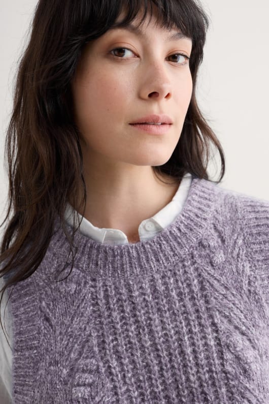 sand thistle mohair-blend vest
