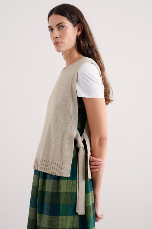 sea aster-gestrickte weste