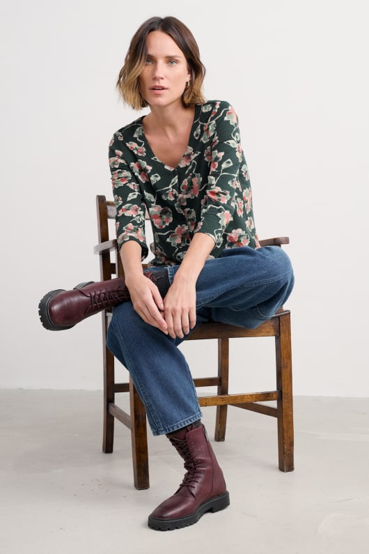 studio glas 34 sleeve top