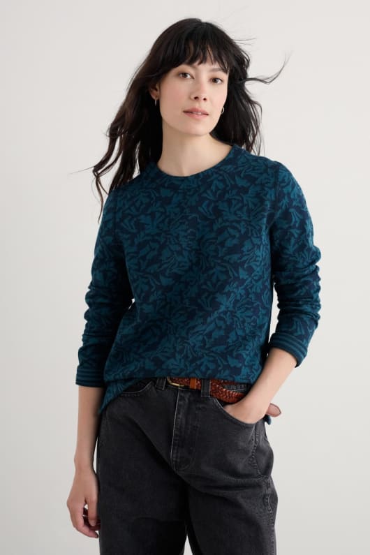 gwennol jacquard jersey top