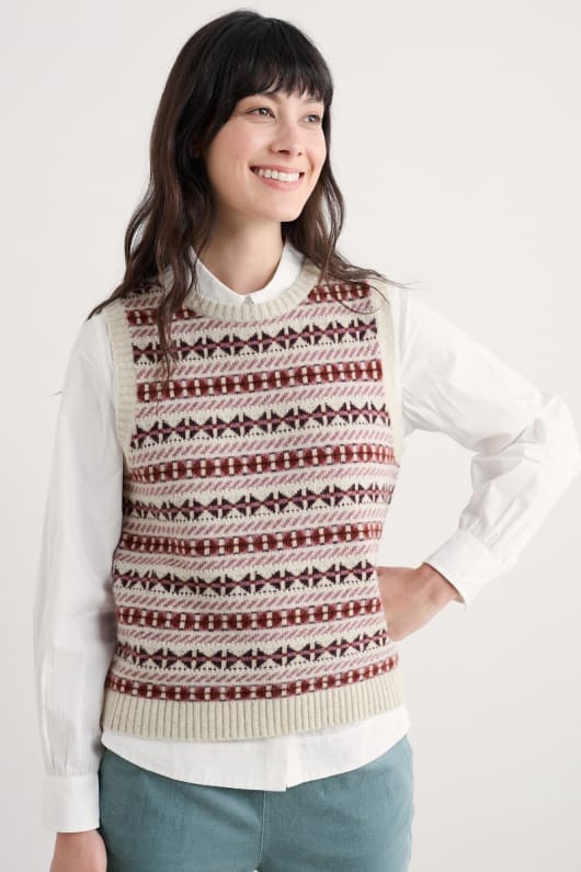 zitronen-veranda fair isle knitted vest