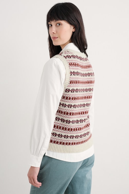 zitronen-veranda fair isle knitted vest