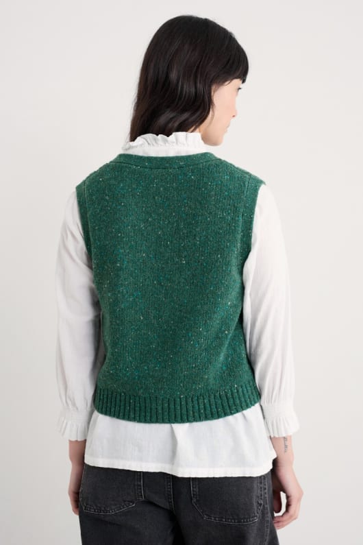 pendouer v-hals button-up-gestrickte weste