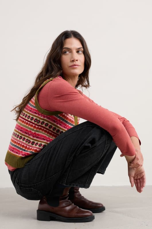 percella cove merino wolle weste weste