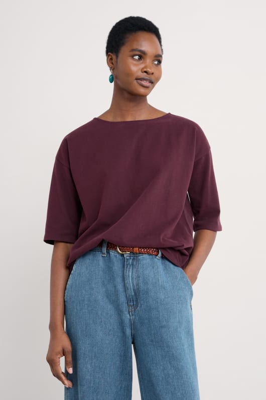 gwennap jersey top in gots-zertifizierte bio-baumwolle