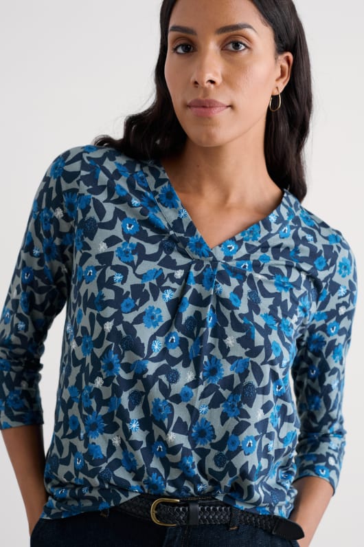 barnoon 34 sleeve jersey top