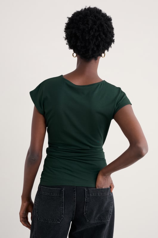 eiche farn top with self-tie taille