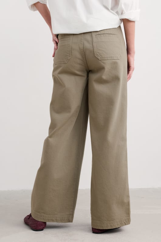 milly wide leg denim hosen