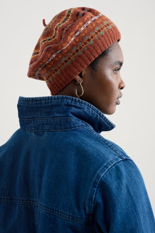 frühe vogel fair isle beret
