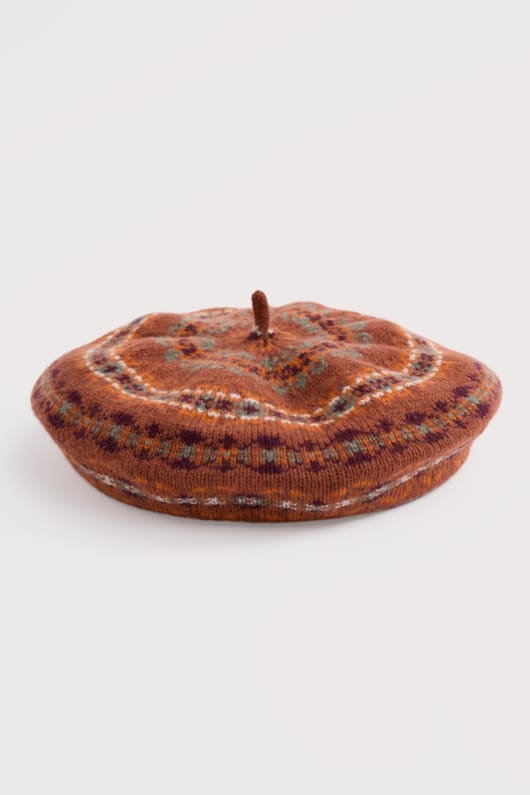 frühe vogel fair isle beret