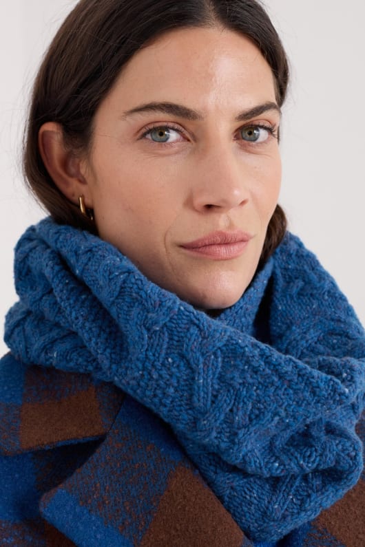 handweaver kabel stricken snood