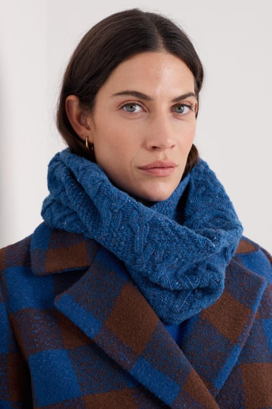 handweaver kabel stricken snood