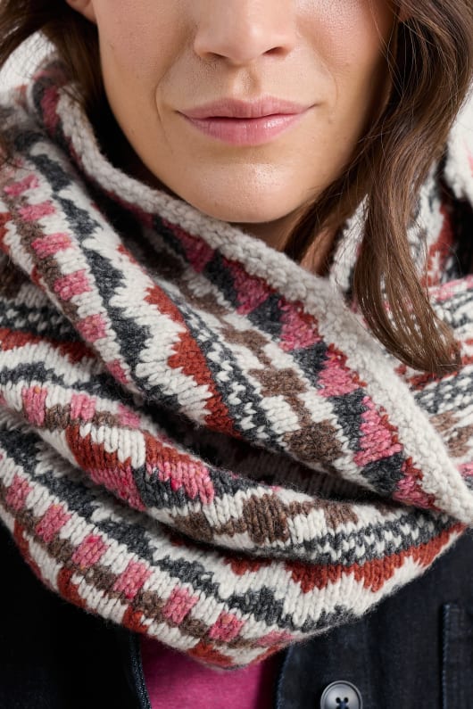 weatherhill fair isle wool blend snood